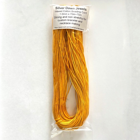 As Low As $2 A Skein of 1mm Mustard Yellow Waxed Cotton Cord 70m - 75m - Picture 1 of 1